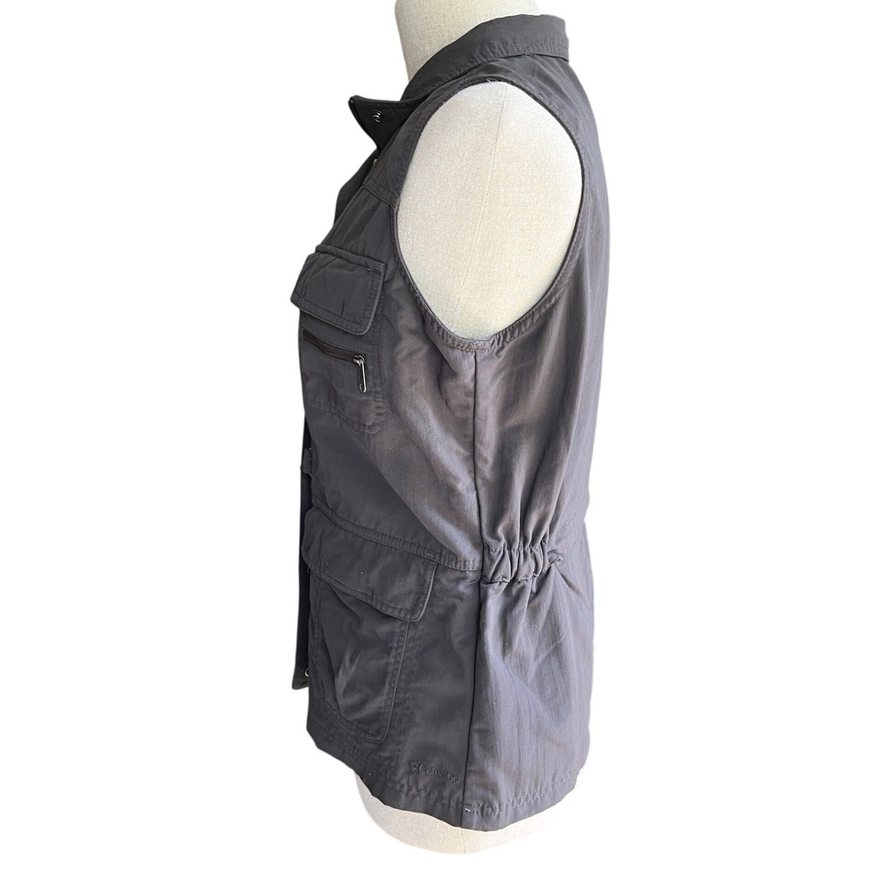 Columbia Utility Vest Womens Small Gray Cargo Gorpcore Hiking Safari Camping - Picture 3 of 11